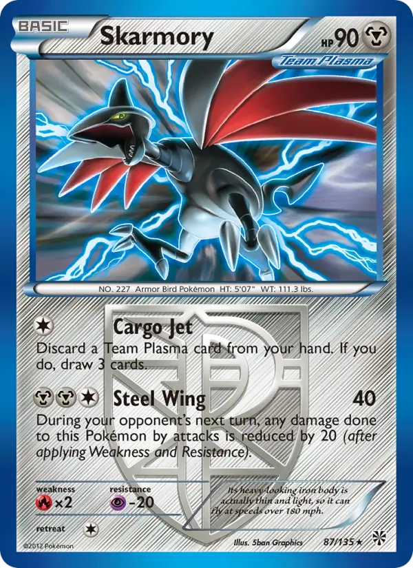 Skarmory 87 Plasma Storm Pokesingles