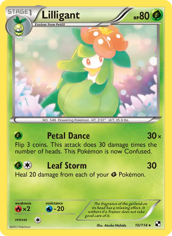 Lilligant 10 Black & White Pokesingles