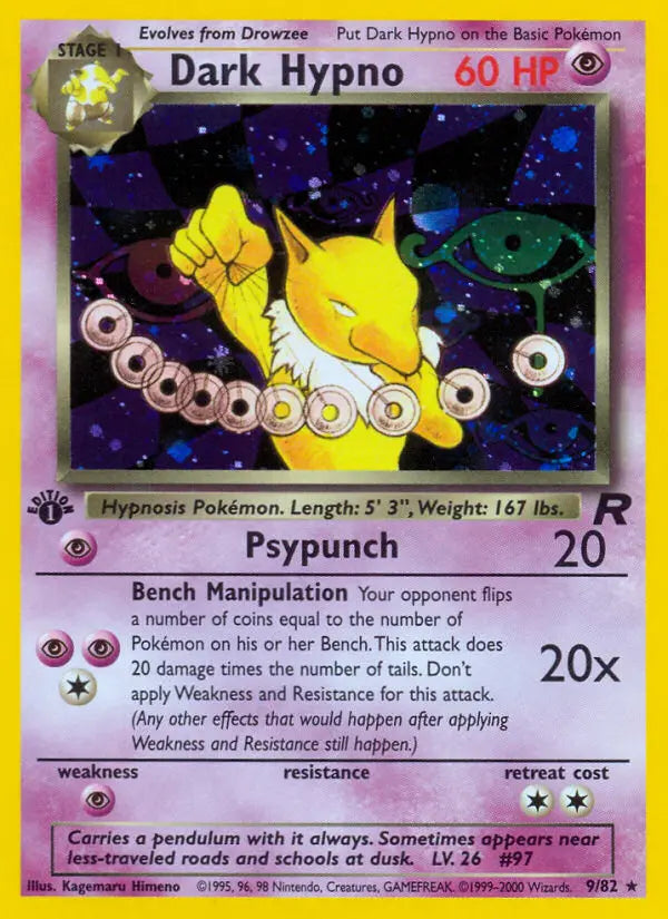 Dark Hypno 9 Team Rocket Pokesingles