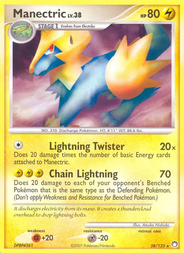 Manectric 28 Mysterious Treasures Pokesingles