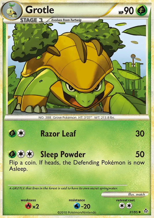 Grotle 31 Unleashed Pokesingles