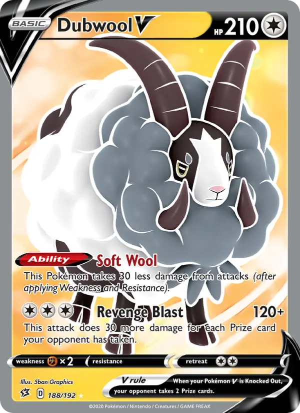 Dubwool V 188 Rebel Clash Pokesingles