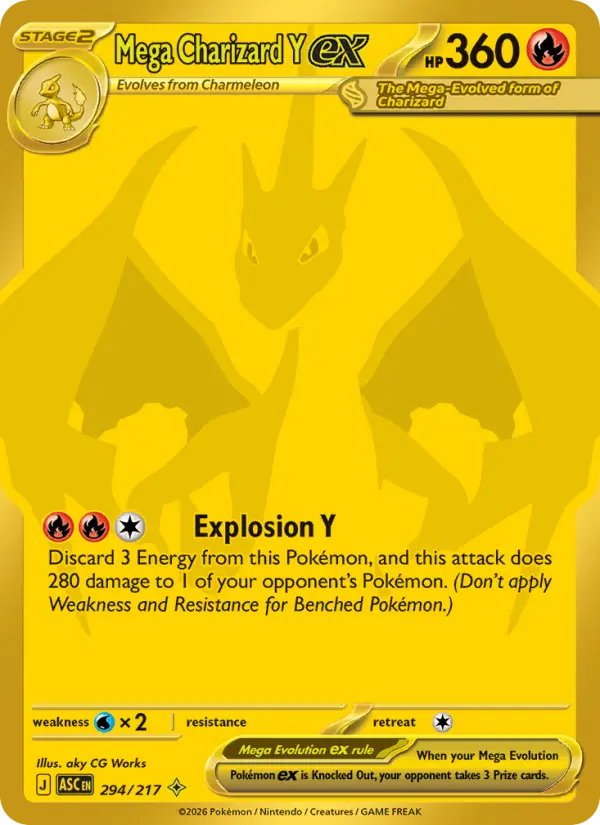 Mega Charizard Y ex 294 Ascended Heroes Pokesingles