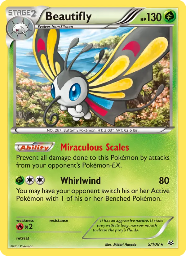 Beautifly 5 Roaring Skies Pokesingles