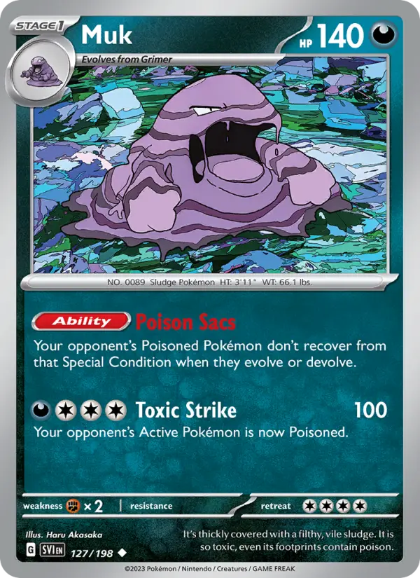 Muk 127 Scarlet & Violet Pokesingles