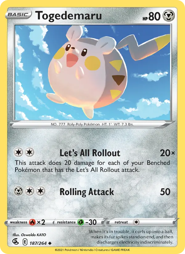 Togedemaru 187 Fusion Strike Pokesingles