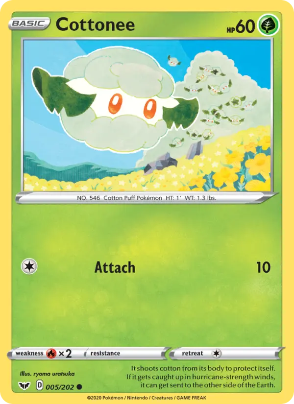 Cottonee 5 Sword & Shield Pokesingles