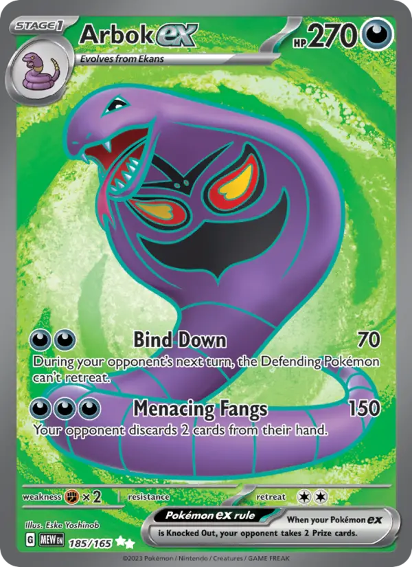 Arbok ex 185 151 Pokesingles