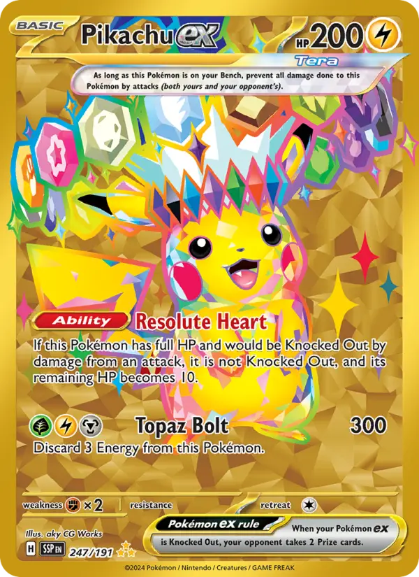 Pikachu ex 247 Surging Sparks Pokesingles