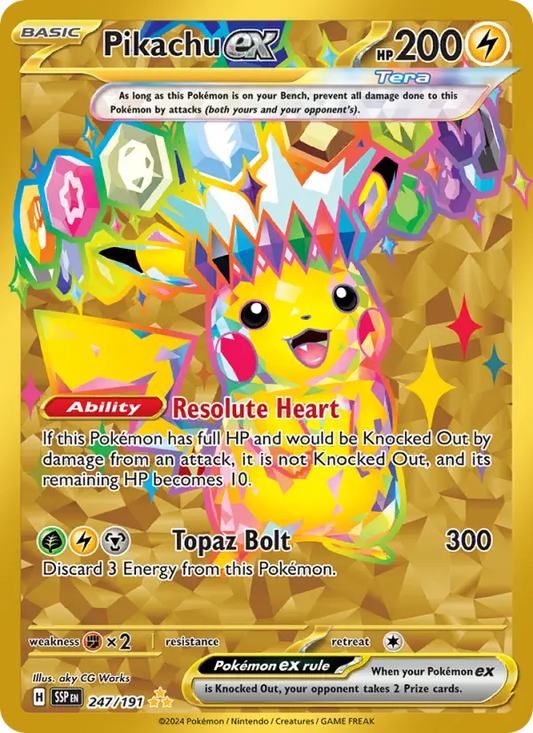 Pikachu ex 247 Surging Sparks Pokesingles