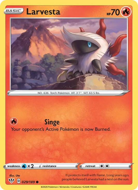Larvesta 29 Darkness Ablaze Pokesingles