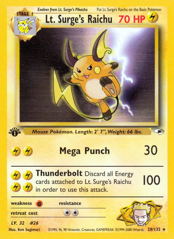 Lt. Surge's Raichu 28 Gym Heroes Pokesingles