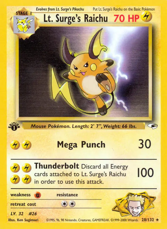 Lt. Surge's Raichu 28 Gym Heroes Pokesingles