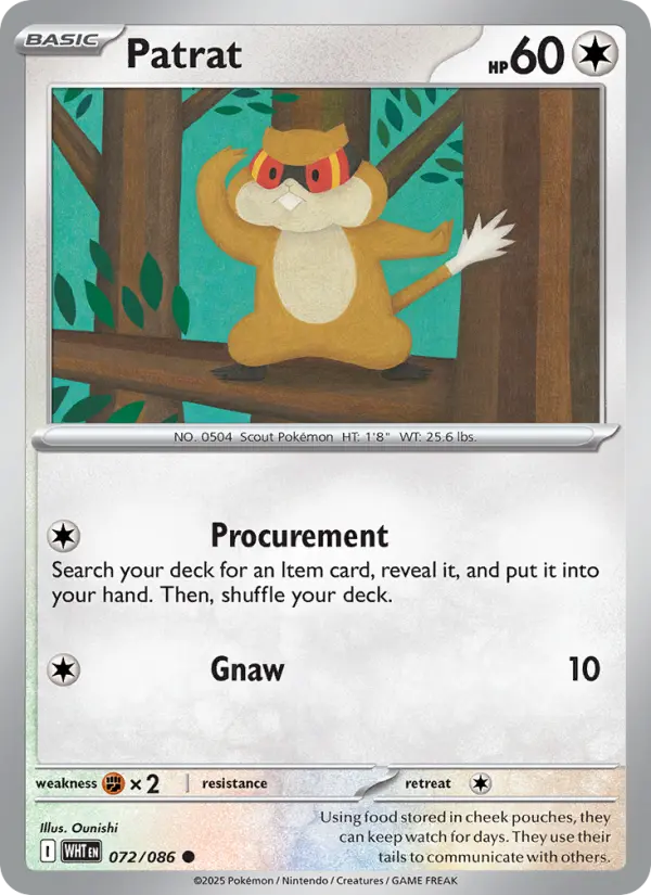 Patrat 72 White Flare Pokesingles