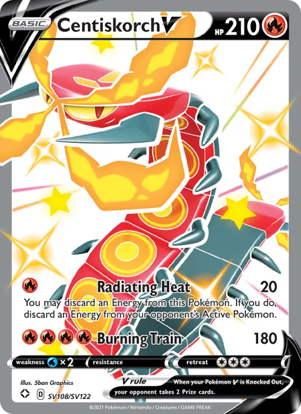 Centiskorch V SV108 Shining Fates Pokesingles
