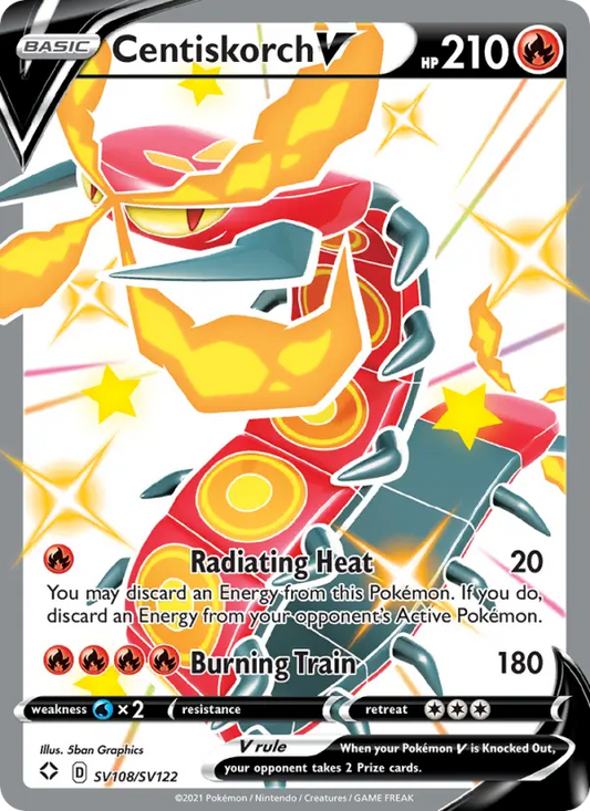 Centiskorch V SV108 Shining Fates Pokesingles