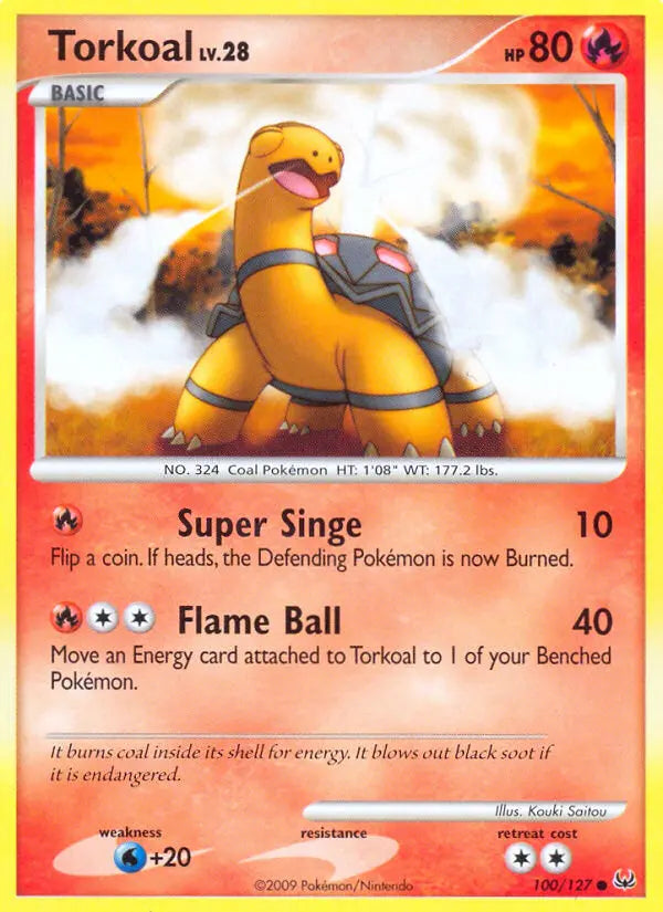 Torkoal 100 Platinum Pokesingles
