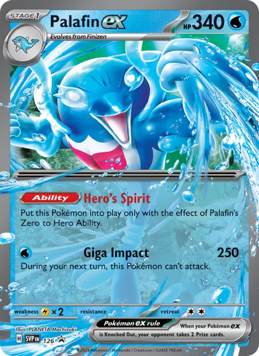 Palafin ex 126 SVP Black Star Promos Pokesingles
