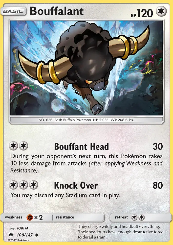 Bouffalant 108 Burning Shadows Pokesingles