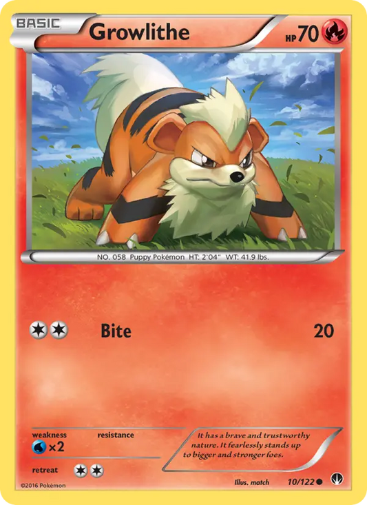 Growlithe 10 BREAKpoint Pokesingles
