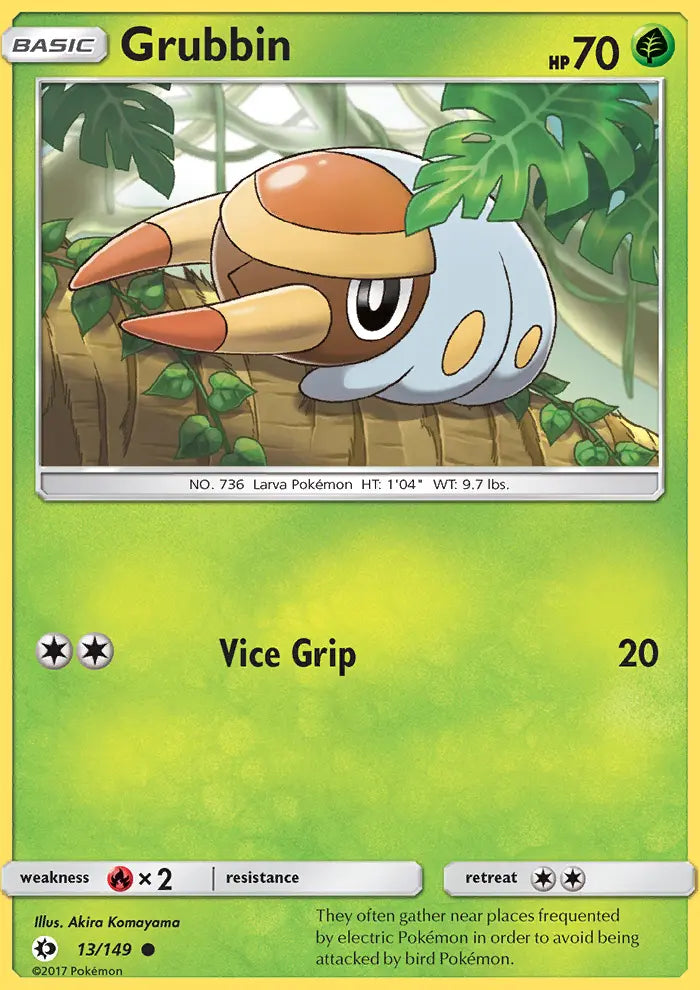 Grubbin 13 Sun & Moon Pokesingles