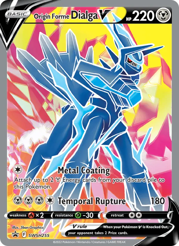 Origin Forme Dialga V SWSH255 SWSH Black Star Promos Pokesingles