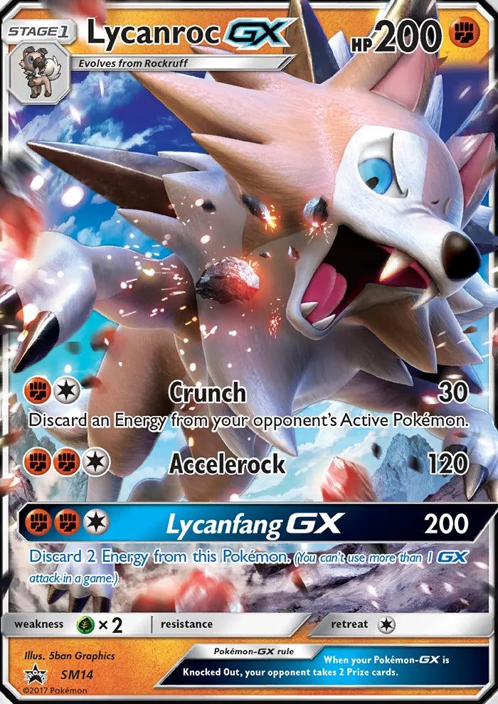 Lycanroc GX SM14 SM Black Star Promos Pokesingles