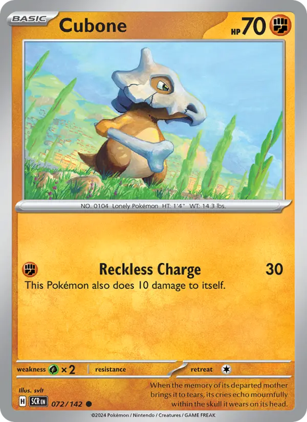 Cubone 72 Stellar Crown Pokesingles