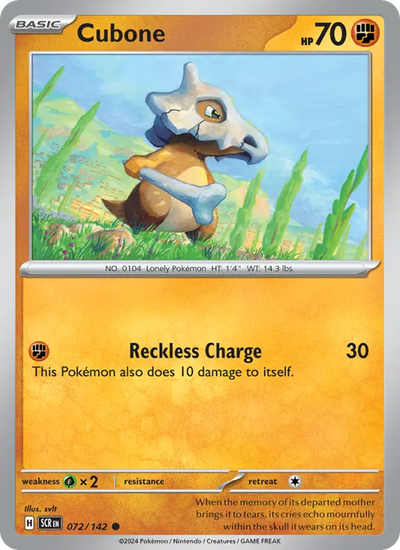Cubone 72 Stellar Crown Pokesingles