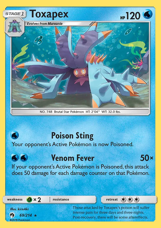 Toxapex 69 Lost Thunder Pokesingles