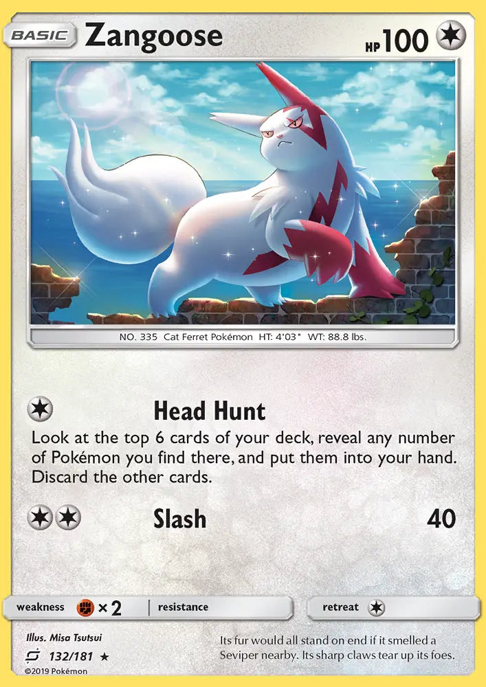 Zangoose 132 Team Up Pokesingles