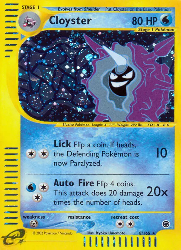 Cloyster 8 Expedition Base Set Pokesingles