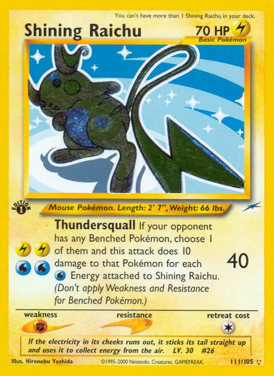 Shining Raichu 111 Neo Destiny Pokesingles