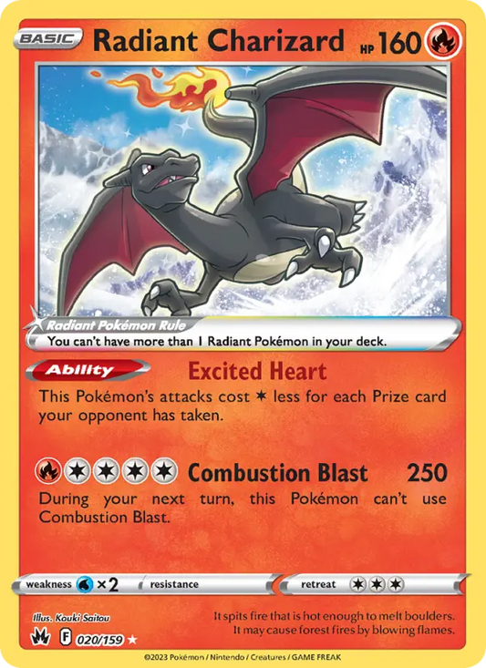 Radiant Charizard 20 Crown Zenith Pokesingles