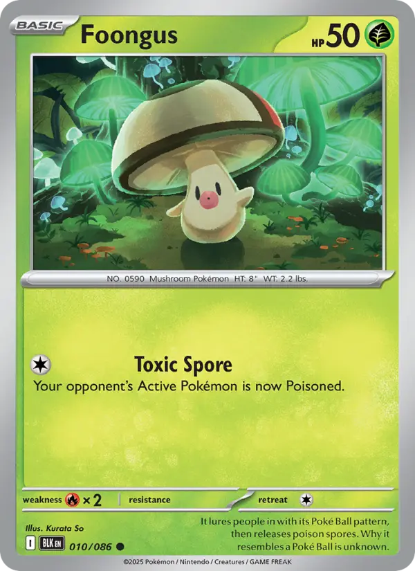 Foongus 10 Black Bolt Pokesingles