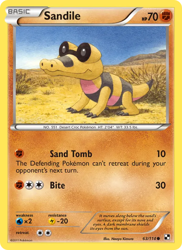 Sandile 63 Black & White Pokesingles