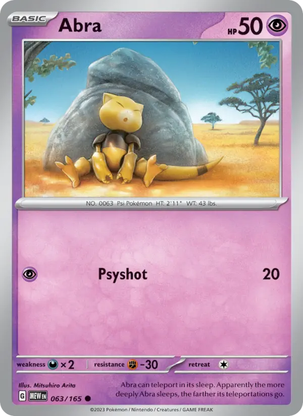Abra 63 151 Pokesingles
