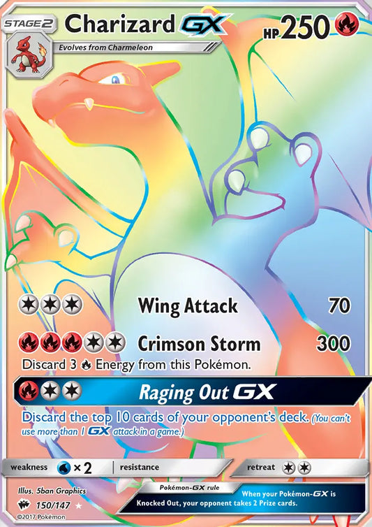 Charizard GX 150 Burning Shadows Pokesingles