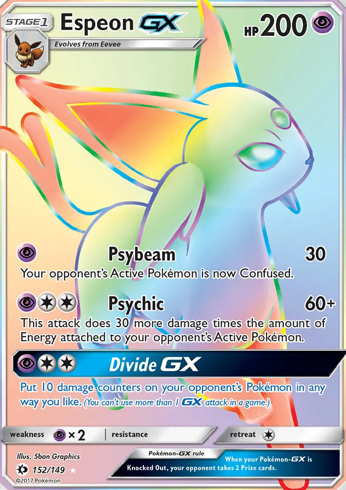 Espeon GX 152 Sun & Moon Pokesingles