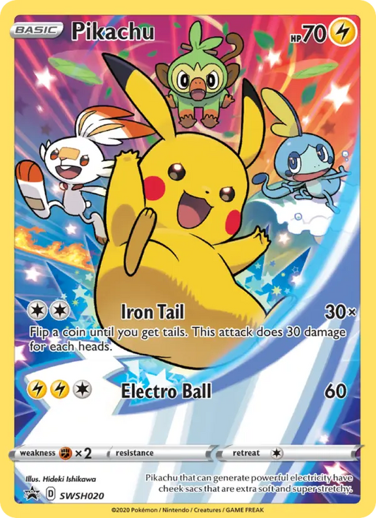 Pikachu SWSH020 SWSH Black Star Promos Pokesingles