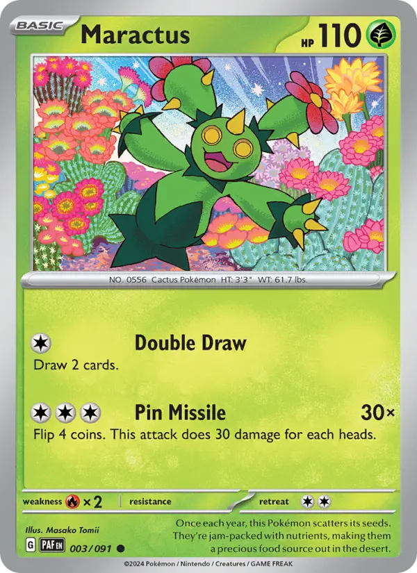 Maractus 3 Paldean Fates Pokesingles