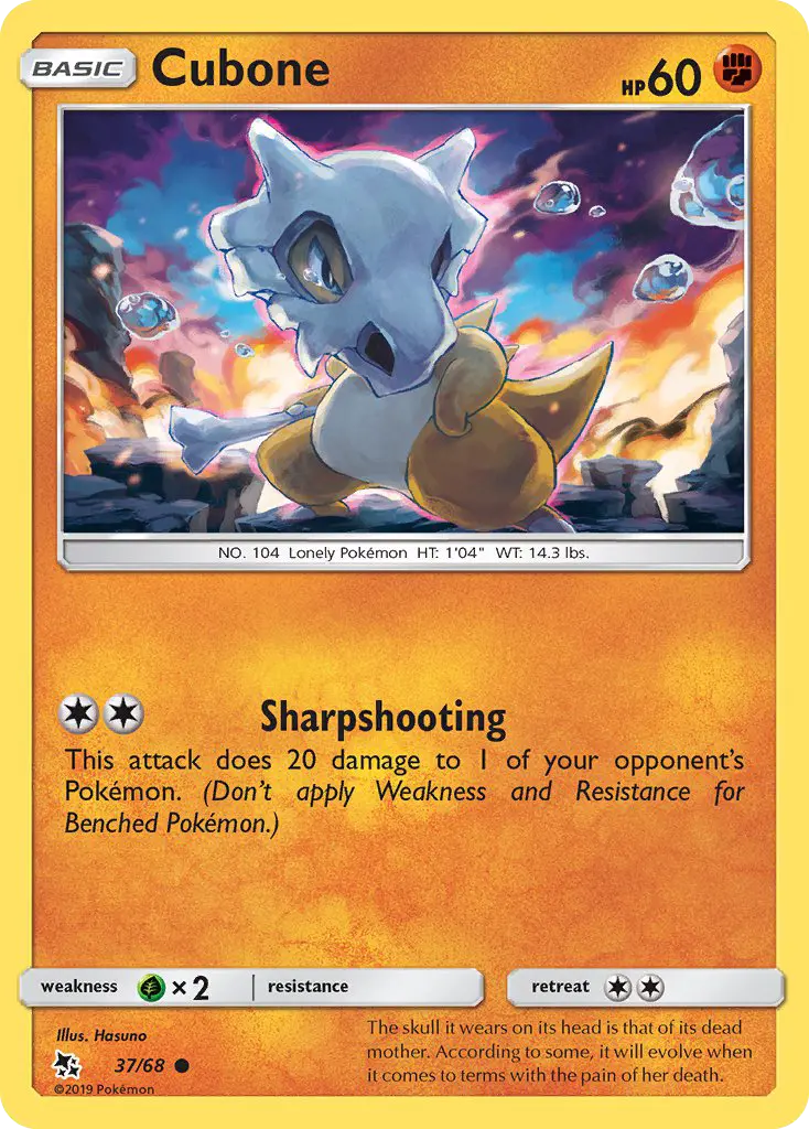Cubone 37 Hidden Fates Pokesingles