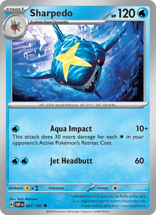 Sharpedo 47 Obsidian Flames Pokesingles