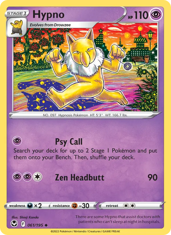 Hypno 61 Silver Tempest Pokesingles