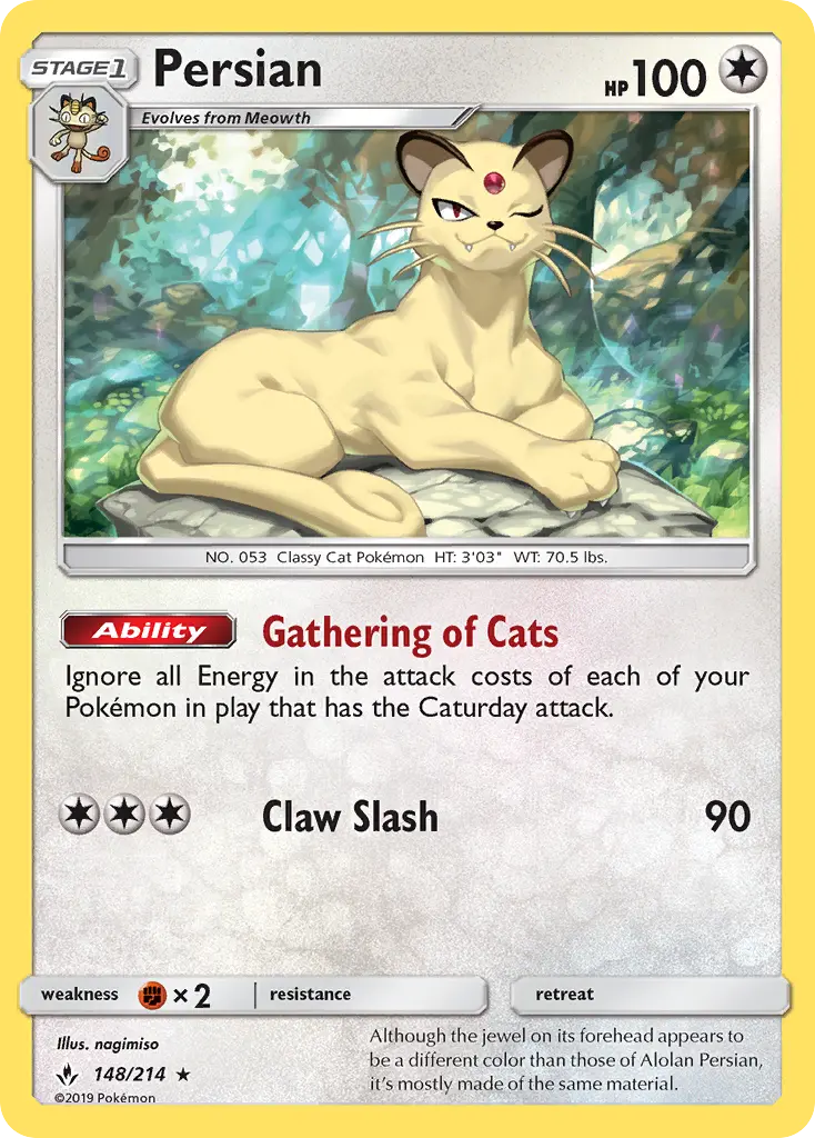 Persian 148 Unbroken Bonds Pokesingles