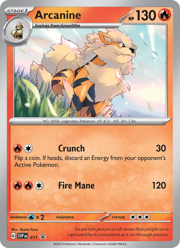 Arcanine 11 SVP Black Star Promos Pokesingles