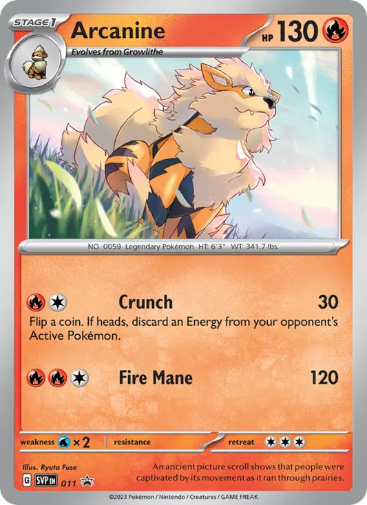 Arcanine 11 SVP Black Star Promos Pokesingles