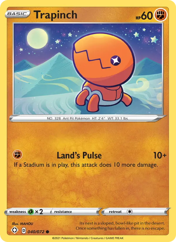 Trapinch 40 Shining Fates Pokesingles