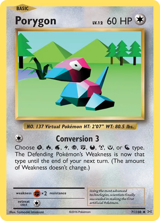 Porygon 71 Evolutions Pokesingles