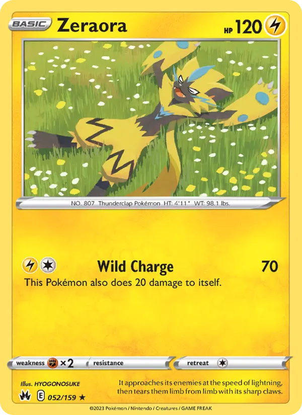 Zeraora 52 Crown Zenith Pokesingles